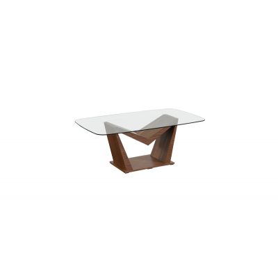 Mesa Comedor Cristal Ovalada 200 X 120 Cm Gio Café