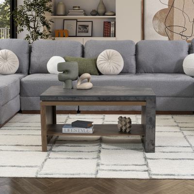 Mesa De Centro 100 Cm Stone Gris