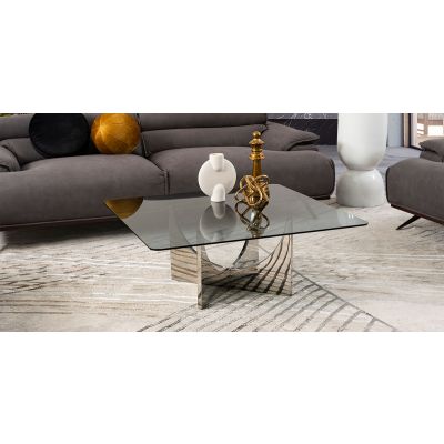 Mesa De Centro Cuadrada Edric Plata