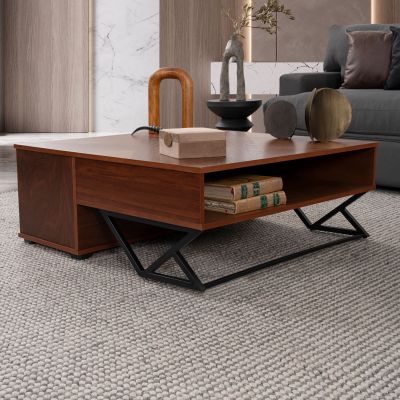 Mesa De Centro Cuadrada Piastri Café