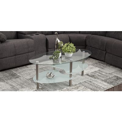 Mesa De Centro Ovalada Miami Plata