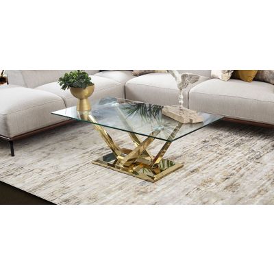 Mesa de Centro Rectangular Royal Gold LV