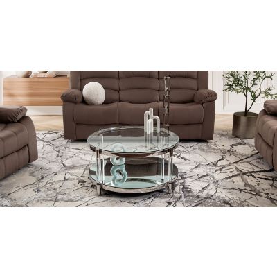 Mesa De Centro Redonda Exton Plata