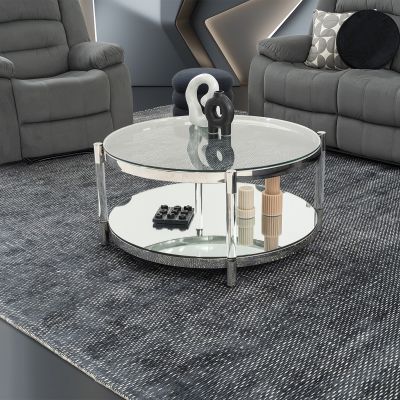 Mesa De Centro Redonda Exton Plata