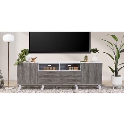 Mueble de TV 240 Cm Quebec Life Blanco Gris