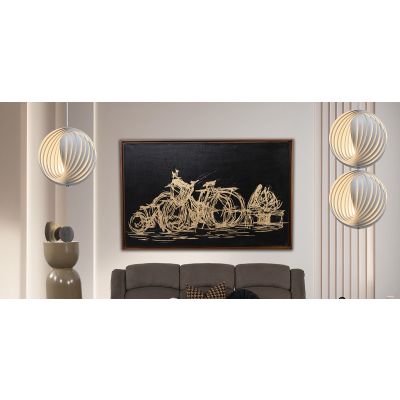 Cuadro Decorativo Al Oleo Bicicleta CL Negro