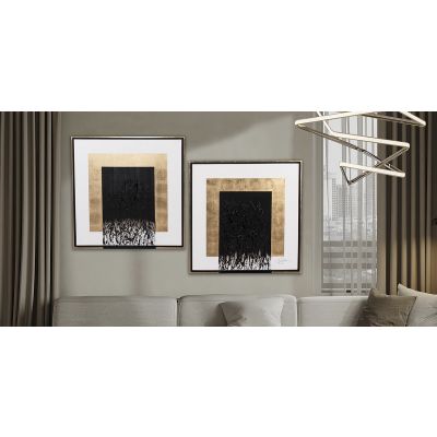 Cuadro Decorativo Al Oleo Deslave CL Blanco