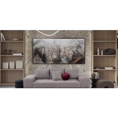 Cuadro Decorativo Al Oleo Hierro CL Negro