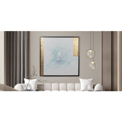 Cuadro Decorativo Al Oleo Aqua CL Azul