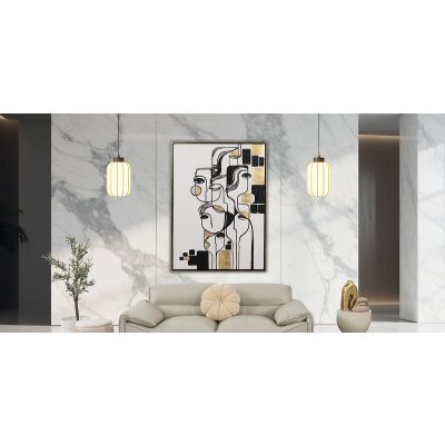 Cuadro Decorativo Al Oleo Fragmentado CL Blanco