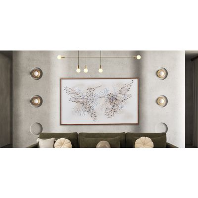 Cuadro Decorativo Al Oleo Trazos CL Negro