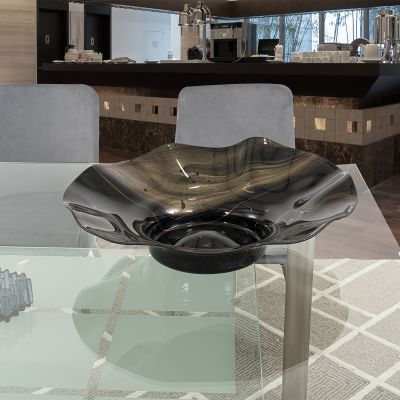 Platón Decorativo Cristal Jumbo Zirconia Negro