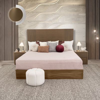 Recámara King Size Beluga Café 3 Piezas