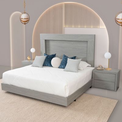 Base De Cama King Size Marbella Gris