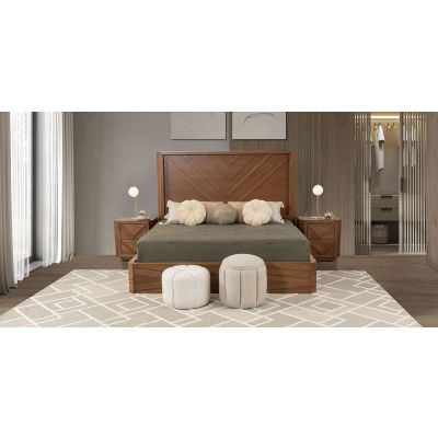 Recámara King Size Vitto Café 3 Piezas