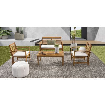 Sala de Jardín Madera de Acacia Watford Set 4 Piezas