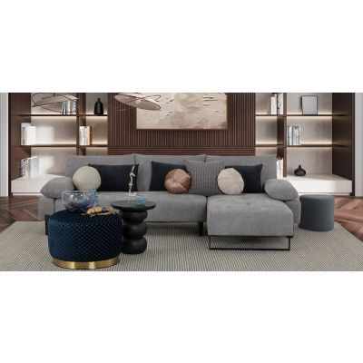 Sala En L Derecha Con Respaldo Abatible Regine Gris