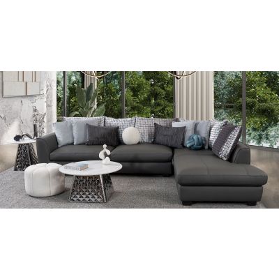 Sala Modular Derecha Piel Surf Gris (Boal)