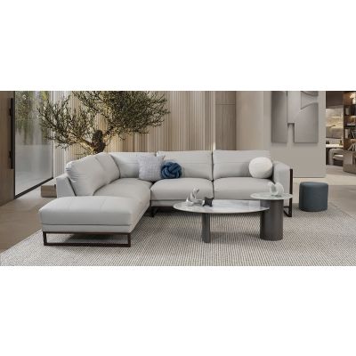 Sala Modular Izquierda Piel Avino Gris (Boal)