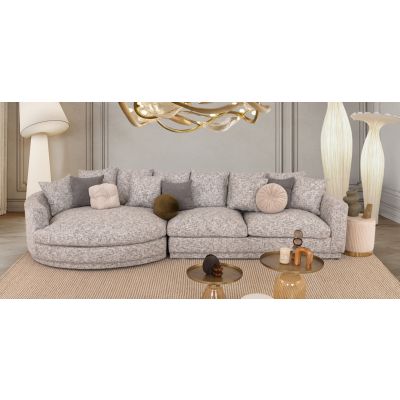 Sala En L Izquierda Rose Gris (Boal)