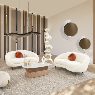 Sala Abrassi Beige 2 Piezas