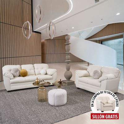 Sala Piel Derby Blanco