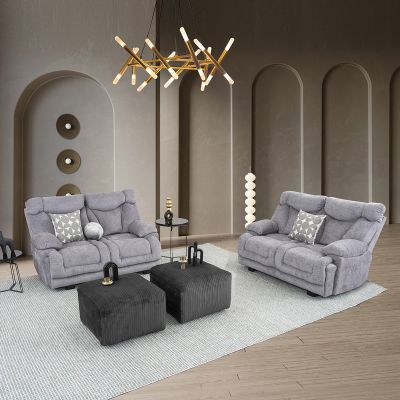 Sala Kralice Leonore Gris 2 Piezas