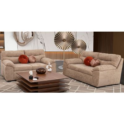 Sala Milos Beige 2 Piezas
