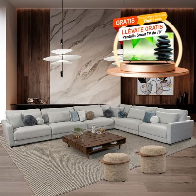 Sala Eland CL Gris 6 Piezas