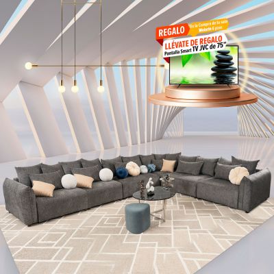 Sala Molarin CL Gris Oscuro 6 Piezas