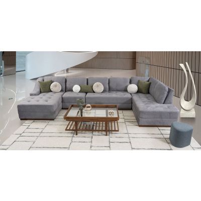 Sala Tifany Plus Gris Acero 4 Piezas