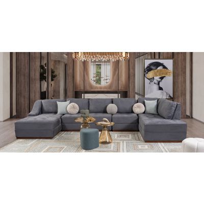 Sala Tifany Plus Gris Smoke 4 Piezas