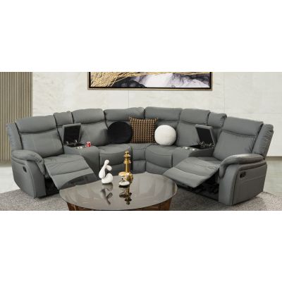 Sala Modular Reclinable Damasco Gris