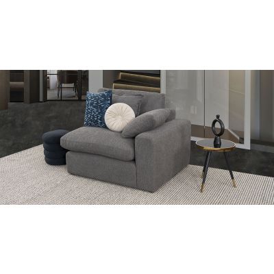 Sillón Con Brazo Derecho Romelly Gris