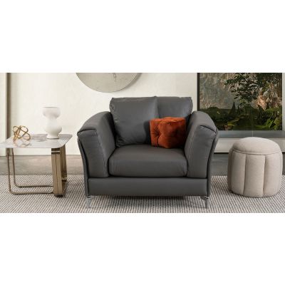 Sillón Piel Kenai CL Gris (Boal)