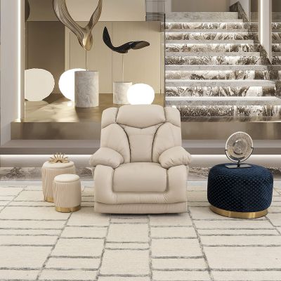 Sillón Reclinable Con Sistema Giratorio Lake Beige