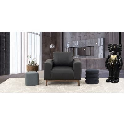 Sillón Piel Littio Negro