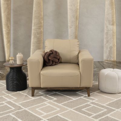 Sillón Piel Littio Beige