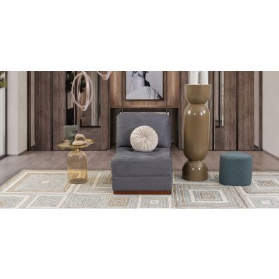 Sillón Sin Brazos Tifany Plus Gris Smoke
