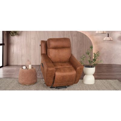 Sillón Reclinable Eléctrico Clovis Café Camel (Boal)