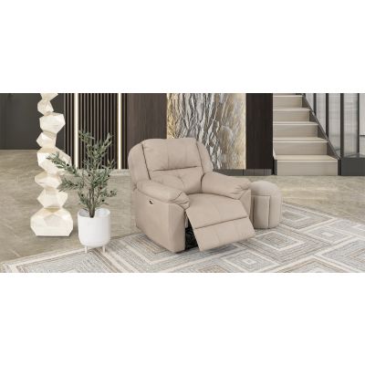 Sillón Con Reclinable Eléctrico Prescot Air Beige