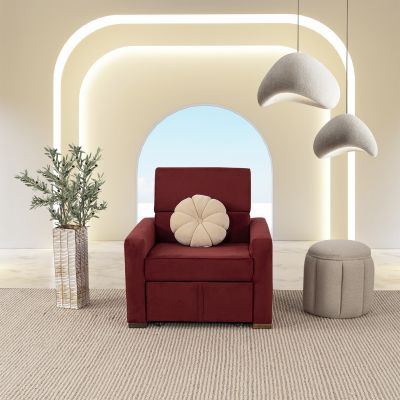 Sillón Con Reclinable Fontana Rojo