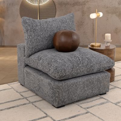 Sillón Sin Brazos Luccini Gris Charcoal