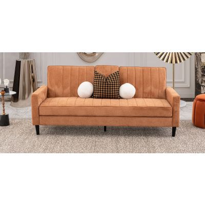 Sofá Cama Con Consola Lumo Naranja
