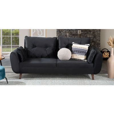 Sofá 3 Plazas Aria Negro