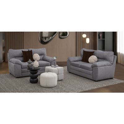 Sala Balam Gris Acero 2 Piezas