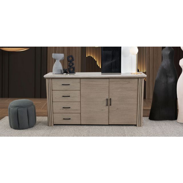 Aparador De Mármol Tinnie CL Beige