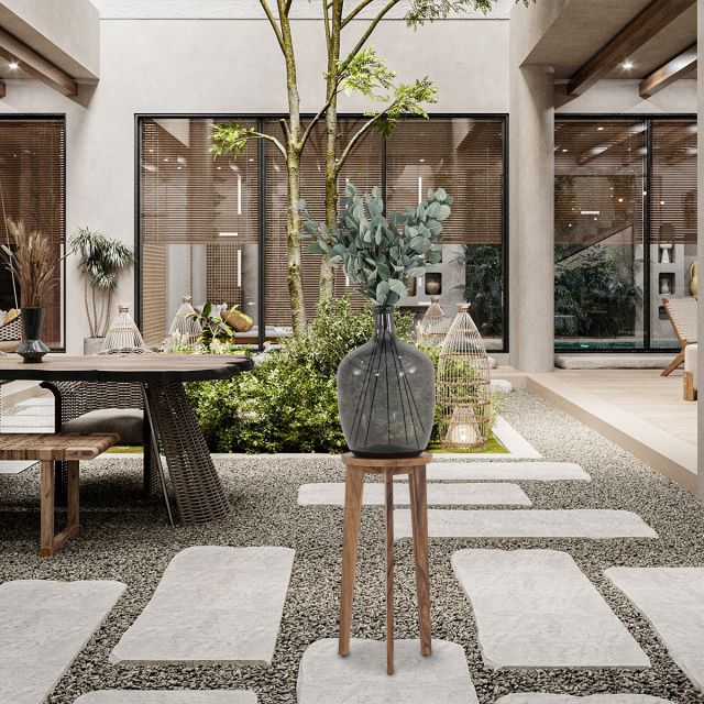 Arreglo Cristal Eucalipto Parota Chico