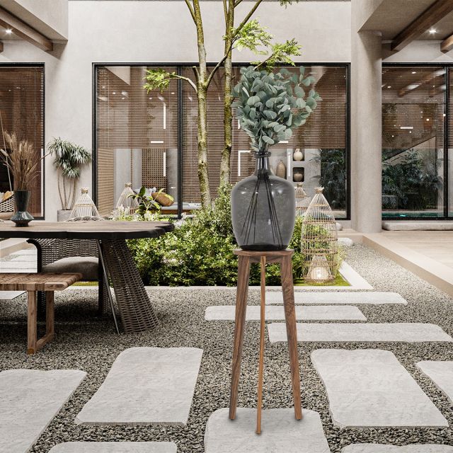 Arreglo Cristal Eucalipto Verde Grande