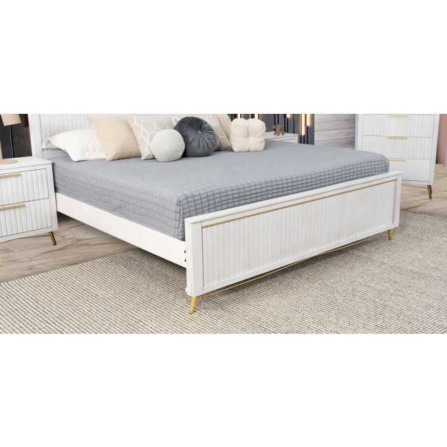 Base De Cama King Size Akira Blanco
